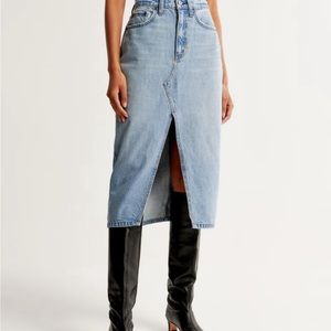 Abercrombie Jean Midi Skirt